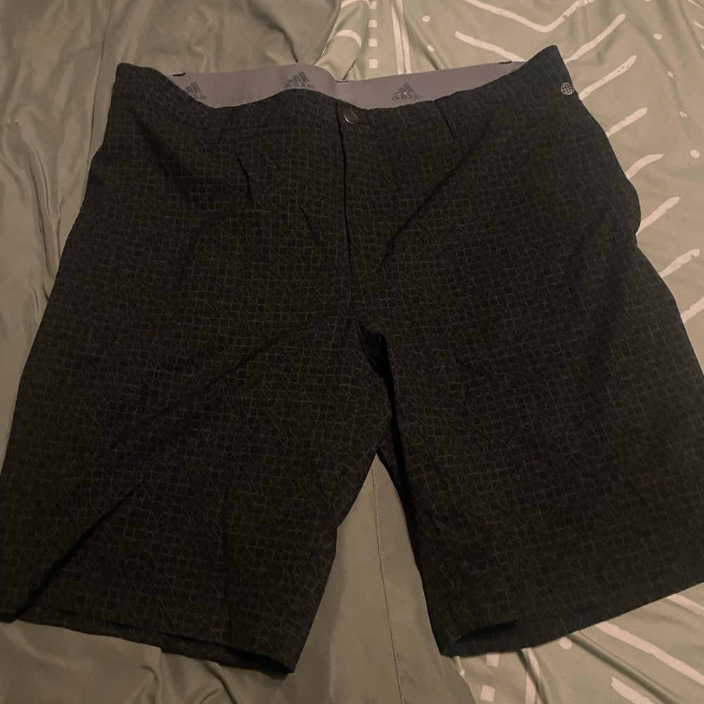 SOLD- Men's Adidas Black Patterned Golf Shorts